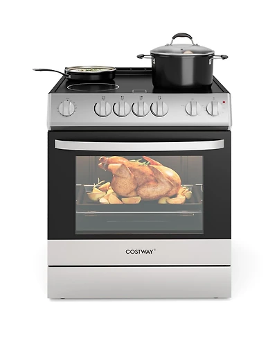 Costway Electric Range 30" Freestanding and Slide-in Kitchen Stove with Cooking Modes