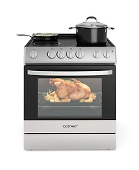 Costway Electric Range 30" Freestanding and Slide-in Kitchen Stove with Cooking Modes