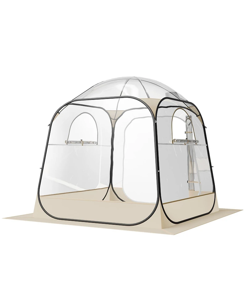 Sugift 72x72 inches Pop-Up Sports Tent Clear Bubble Tent for 2-4 Persons Waterproof Outdoor Pod Shelter