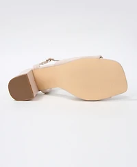 Berness Women's Kade Nugget Accent Block Heel Sandals