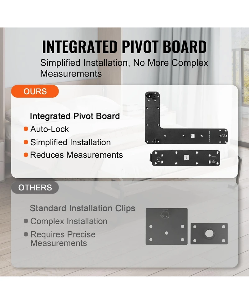 Sugift Twin Murphy Bed Hardware Kit Horizontal for Mattress