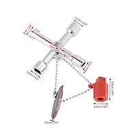Xdovet 4 Way Sillcock Key Water Meter Gas Faucet Zinc Alloy