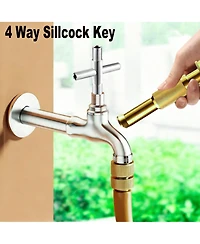 Xdovet Sillcock Key Set 4-Way Steel Utilities Meter Box Cabinet Opening