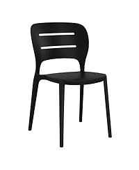 WestinTrends Outdoor Modern Stackable Plastic Patio Dining Side Chairs (Set of 2)