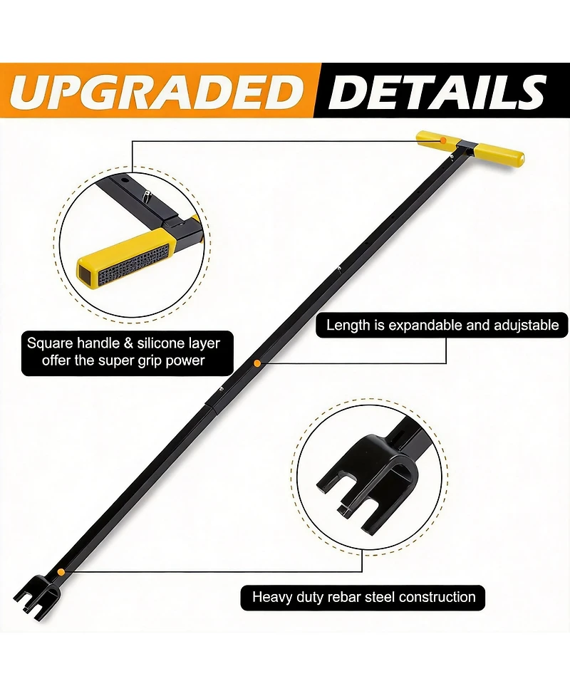 Xdovet Water Meter Key Shut Off Tool T-Handle Valve 4-Way Steel