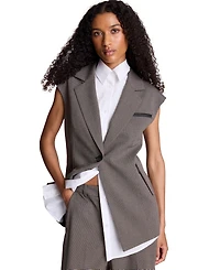 Kenneth Cole Women's Sleeveless Tweed Lined Vest