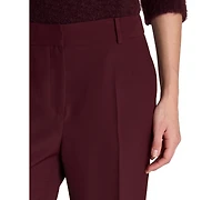 Kenneth Cole Women's Faux Leather High-Rise Wide-Leg Pintuck Pants