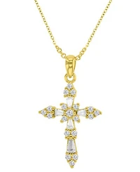 Macy's 14k Gold-Plated Mixed Cut Crystal Necklace