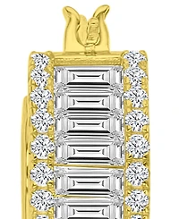 Macy's 14k Gold-Plated Casual Baguette Hoop Earrings