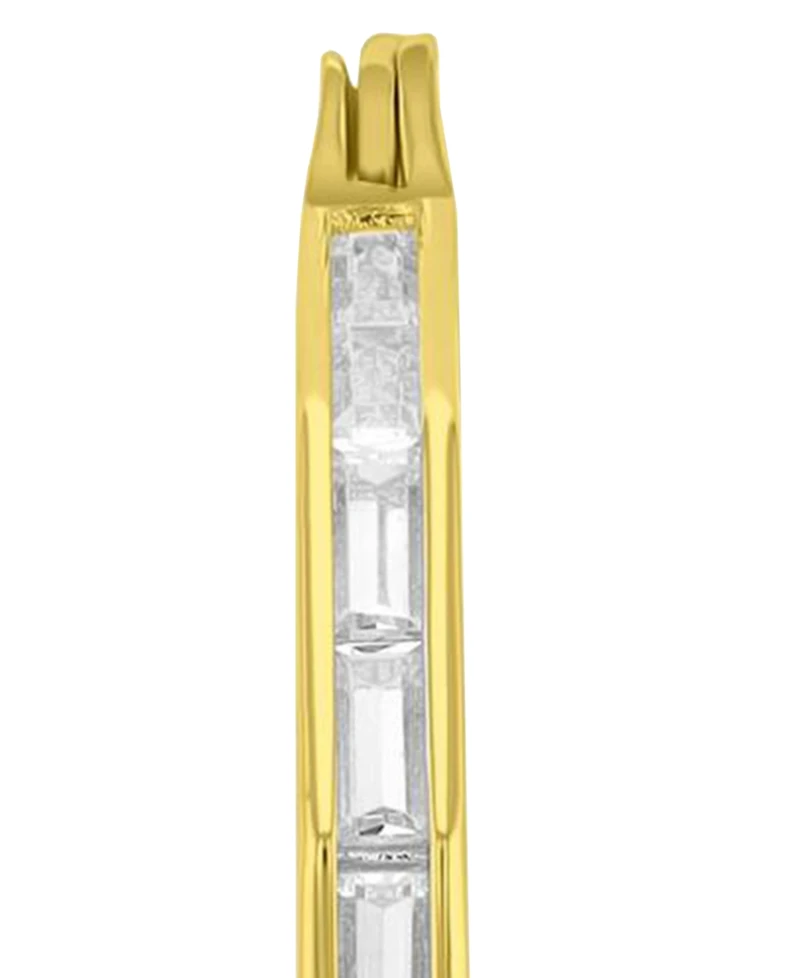 Macy's 14k Gold-Plated Thin Baguette Hoop Earrings