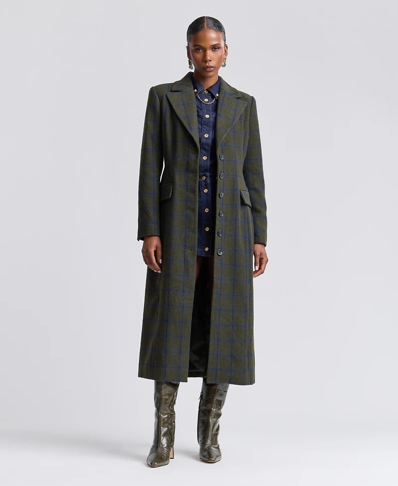 Avec Les Filles Women's Spread Collar Button-Front Coat