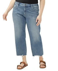 Silver Jeans Co. Plus Chelsea Boyfriend Mid-Rise Straight-Leg