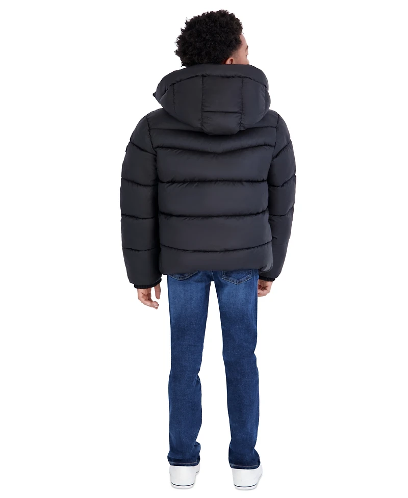 Michael Kors Boys' 8-20 Heavy Weight Hooded Puffer Jacket