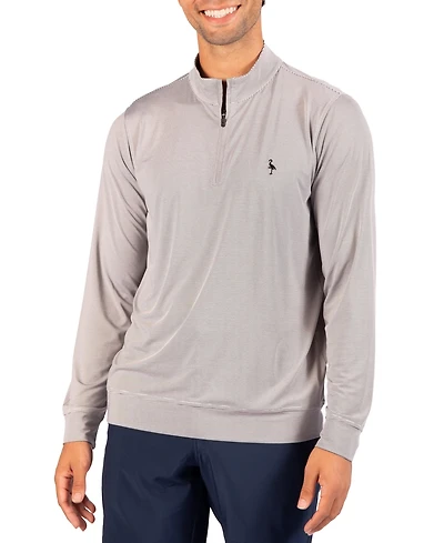 TailorByrd Men's Mini Stripe Performance Quarter Zip Sweater