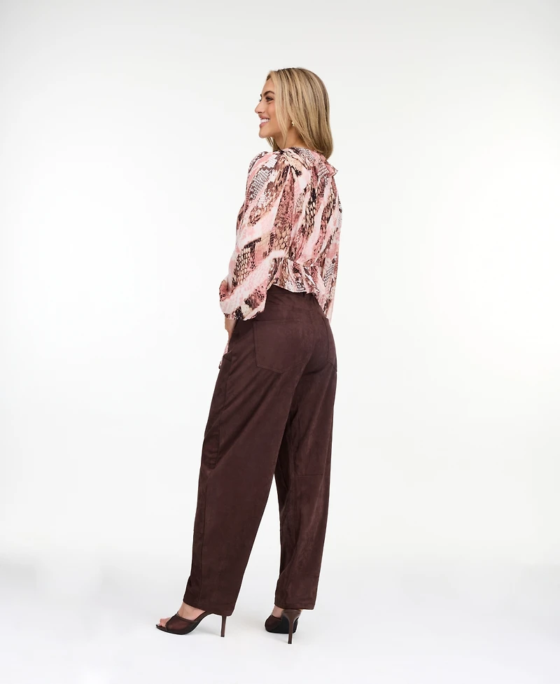 Kittenish Women's Lottie High-Waisted Barrel Pants