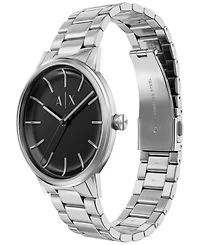 Armani Exchange Men's Quartz Three Hand Silver Stainless Steel Watch 42mm