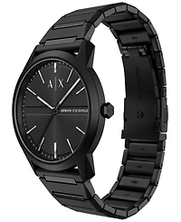 Armani Exchange Men's Quartz Three Hand Black Stainless Steel Watch 42mm