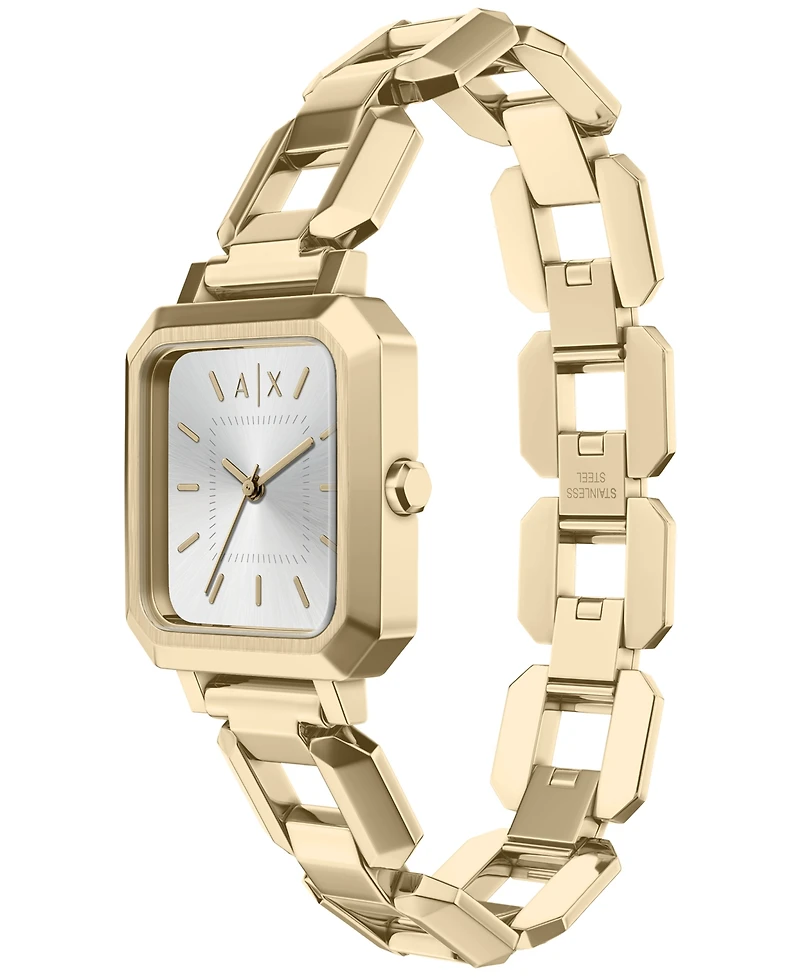Armani Exchange Women's Quartz Three Hand Gold Stainless Steel Watch 27mm