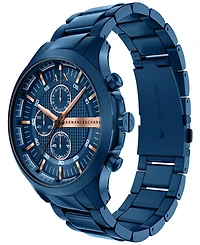 Armani Exchange Men's Quartz Chronograph Blue Stainless Steel Watch 46mm