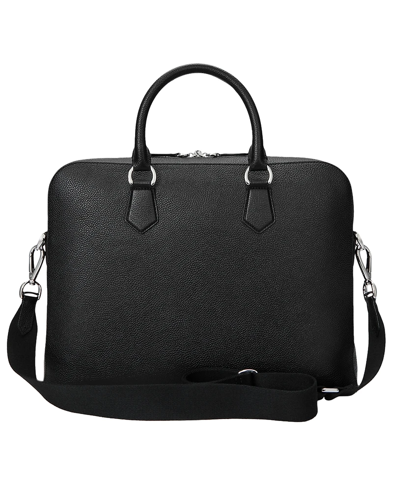 Polo Ralph Lauren Men's Pebbled Leather Commuter Bag
