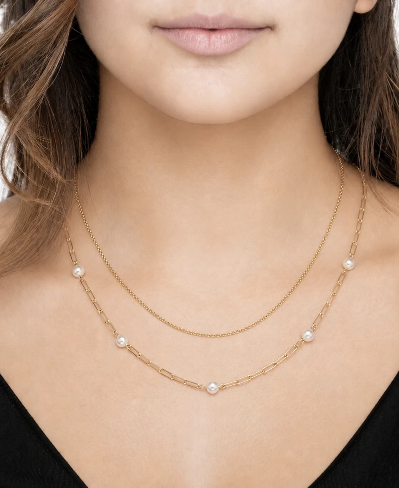 And Now This Simulated Cultivated Pearl Layered Necklace