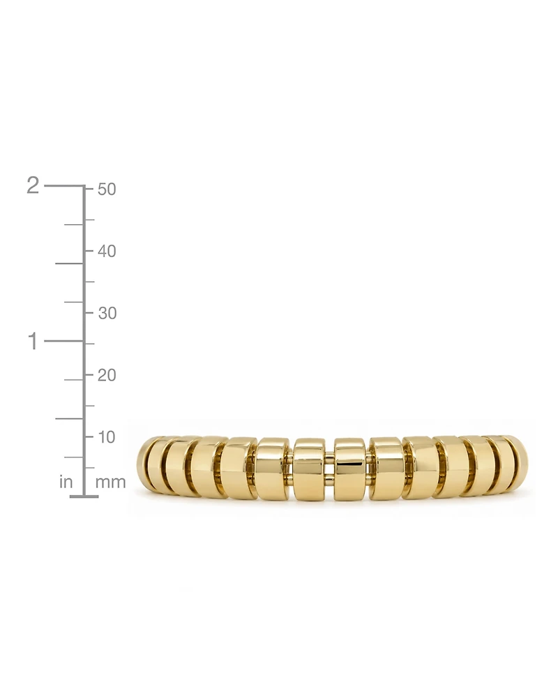 And Now This Gold, Silver Plated Brass Stretch Bracelet