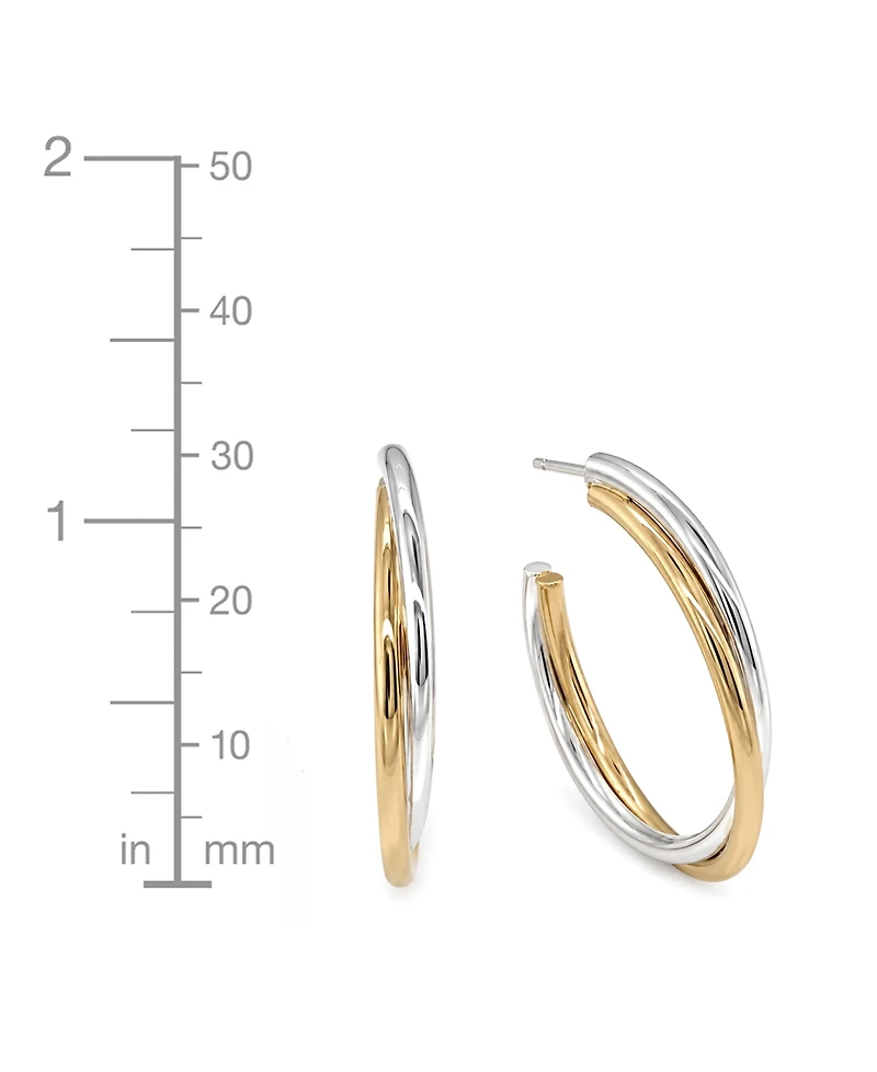 And Now This Two Tone Layered Hoop Earring