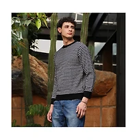 Campus Sutra Men's Contrast-Jacquard Knit Pullover Sweater