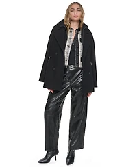 Dkny Women's Double-Breasted Long-Sleeve Peacoat