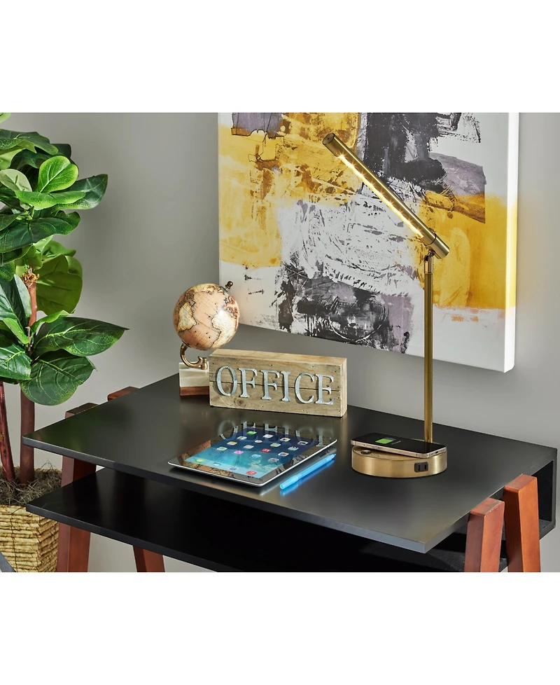 Adesso 24" Metal Dax Led Wireless Charging Desk Lamp