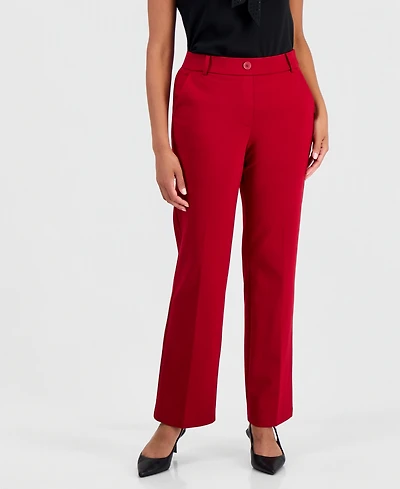 Kasper Petite Modern Compression Slim-Leg Pants