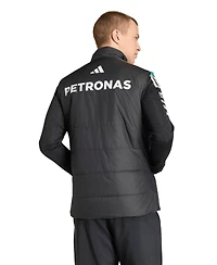 Adidas Men's Black Mercedes-amg Petronas F1 Team Full-Zip Mechanics Vest