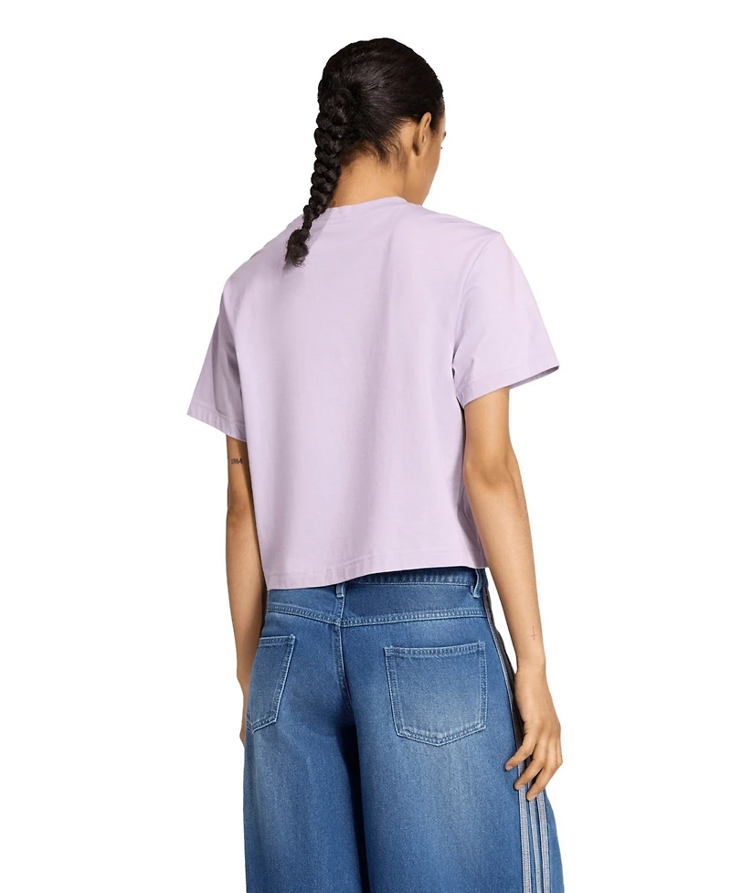 Adidas Women's Purple Mercedes-amg Petronas F1 Team Premium Woven Crop Top