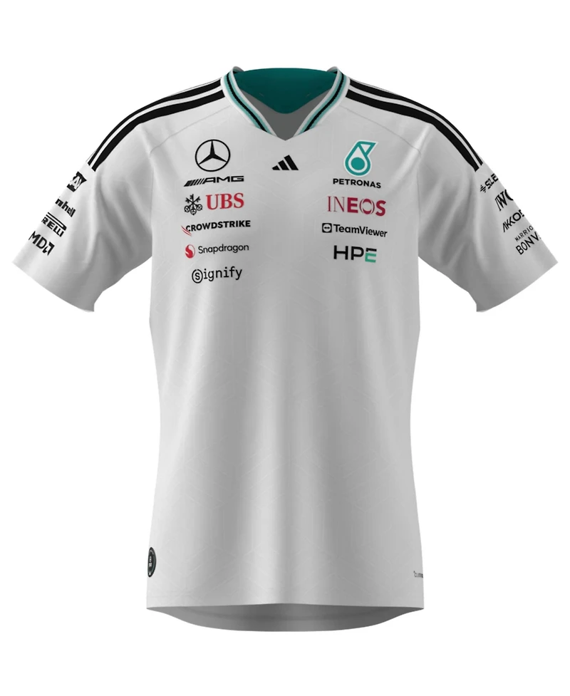 Adidas Men's White Mercedes-amg Petronas F1 Team 2026 Driver Authentic Jersey