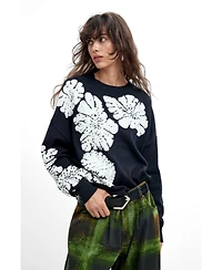 Desigual Women's M. C. Lacroix Jacquard Floral Sweater
