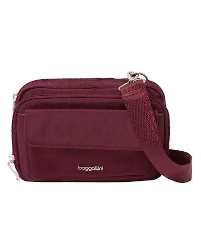 Baggallini Modern Everywhere Mini Double Zipper Crossbody Handbag