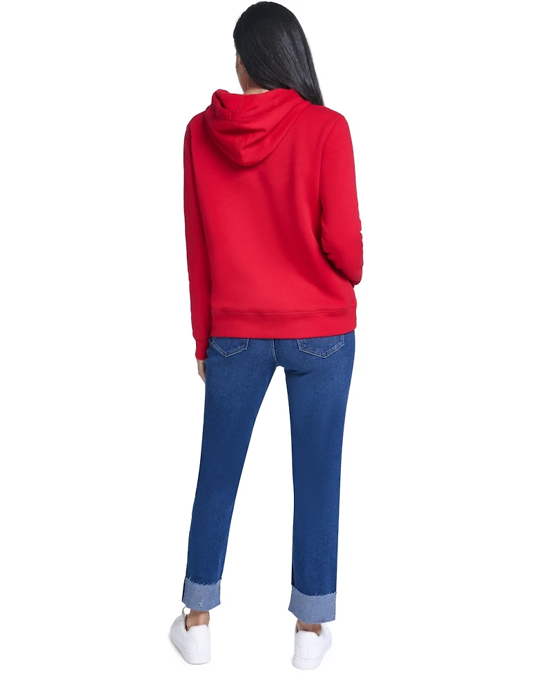 Nautica Women's Logo Graphic Fleece Hoodie