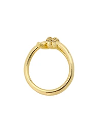 Unwritten Cubic Zirconia Gold-Plated Twist Ring