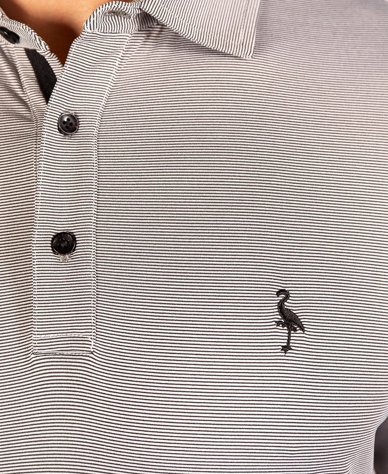 TailorByrd Men's Mini Stripe Performance Polo