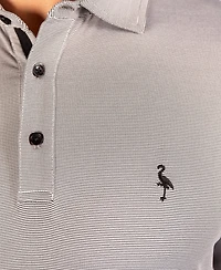 TailorByrd Men's Mini Stripe Performance Polo