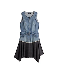 Desigual Women's Sleeveless Asymmetrical Denim Dress