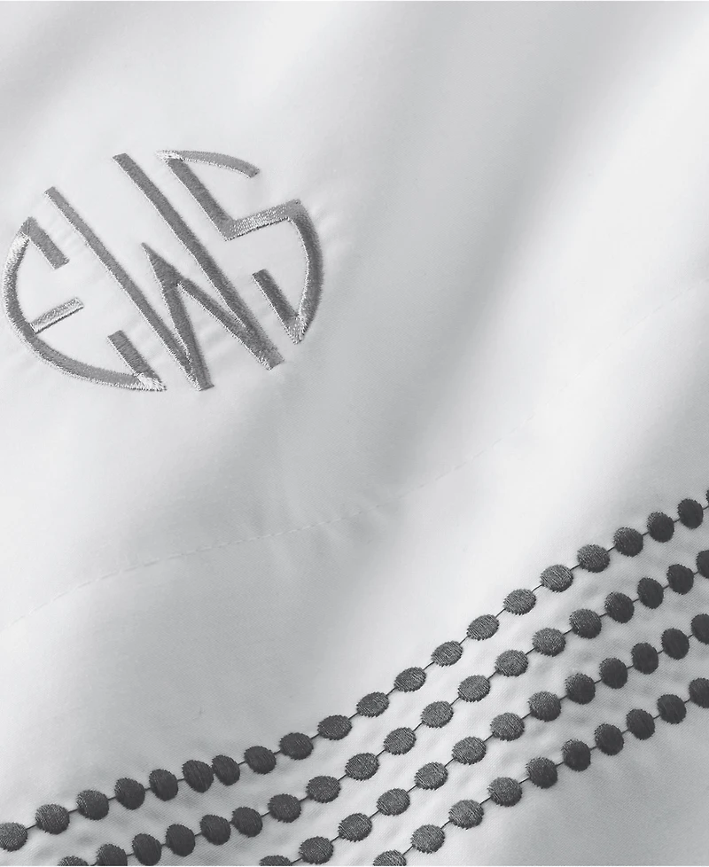 Lands' End Supima Cotton No Iron Sateen Embroidered Sheets