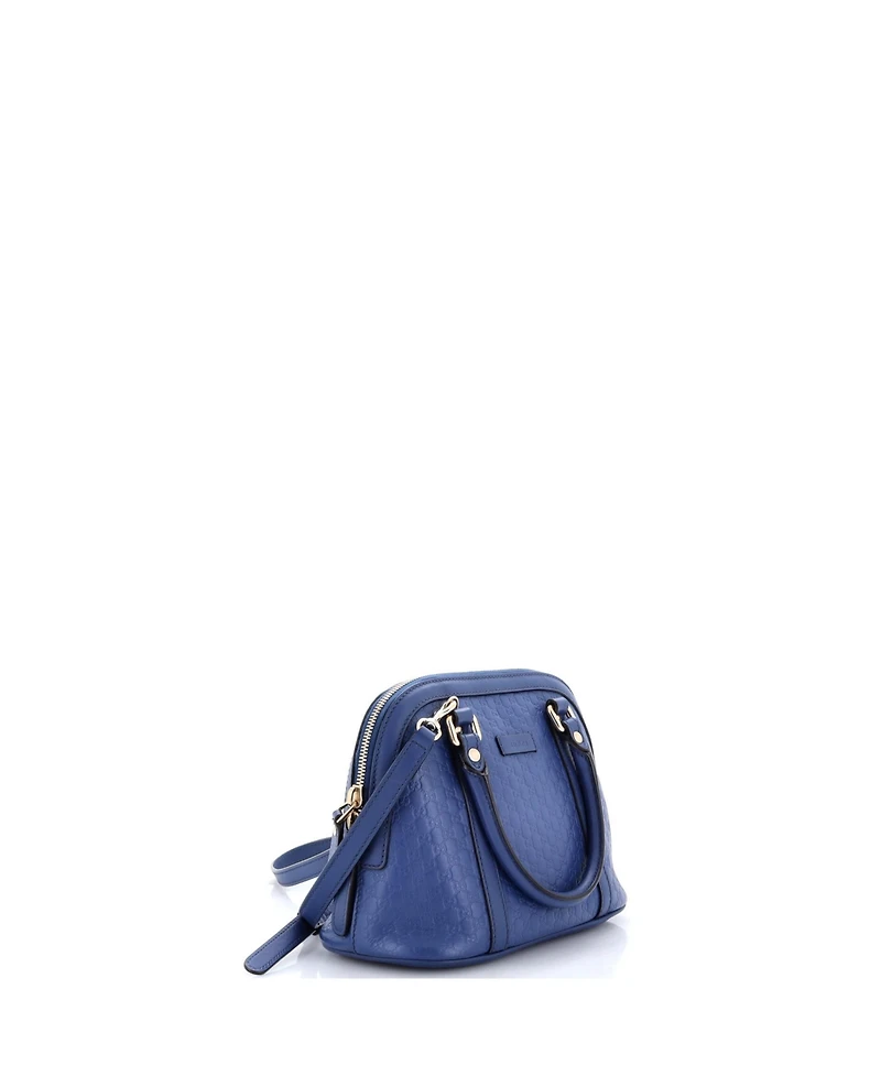 Pre-Owned Gucci Mini Convertible Dome Satchel Microguccissima Leather
