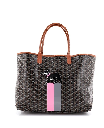 Pre-Owned Goyard Pm Saint Louis Tote Printed Coated Canvas