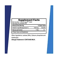 Superior Source Vitamin K2 Mk-7 (Menaquinone-7), 100 mcg, Quick Dissolve MicroLignual Tablets, 60 Count, Healthy Bones and Arteries, Immune and