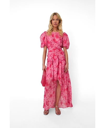 Cras Women's Elaine Floral High-Low Maxi Dress