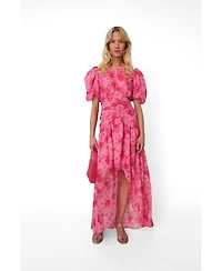 Cras Women's Elaine Floral High-Low Maxi Dress