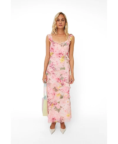 Cras Women's Levine Floral-Print Ruffle Maxi Dress