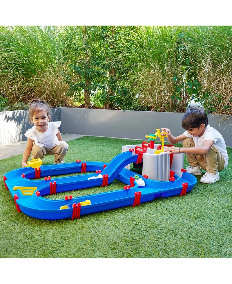 Aquaplay Harbor 50.39" x 36.61" x 15.75" Hand-Crank Water Play Set, Ages 3+