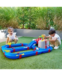 Aquaplay Harbor 50.39" x 36.61" x 15.75" Hand-Crank Water Play Set, Ages 3+
